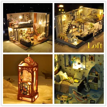 DIY House Miniature With Furniture Handmade Wooden Assembling Toys Building Model Creative Toys Birthday Christmas Present Gift
DIY House Miniature With Furniture Handmade Wooden Assembling Toys Building Model Creative Toys Birthday Christmas Present Gift