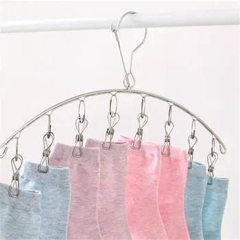 Windproof Stainless Steel Clothes Hanger Organizer with Clips for Clothes Underwear Bra Socks Gloves Drying Hook Rack
Windproof Stainless Steel Clothes Hanger Organizer with Clips for Clothes Underwear Bra Socks Gloves Drying Hook Rack