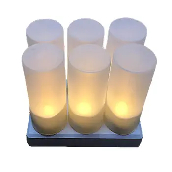 Set of 6 rechargeable flameless wavy edge Candle w/Remote controller Timer LED Tealight Votive Candles Home Bar decor-Warm white
Set of 6 rechargeable flameless wavy edge Candle w/Remote controller Timer LED Tealight Votive Candles Home Bar decor-Warm white