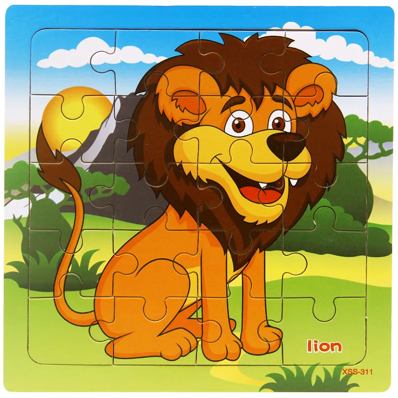 Wooden Puzzles Toys 12Pcs Kids Joy Superior Quality Jungle Animal Lion giraffe Jigsaw Puzzles learning toys for children Game
Wooden Puzzles Toys 12Pcs Kids Joy Superior Quality Jungle Animal Lion giraffe Jigsaw Puzzles learning toys for children Game
