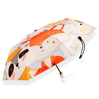 Cartoon Automatic Umbrella Rain Boys Creative Three Folding Sun Umbrella Kids Fox Print Anti UV Travel Parasol Children Umbrella
Cartoon Automatic Umbrella Rain Boys Creative Three Folding Sun Umbrella Kids Fox Print Anti UV Travel Parasol Children Umbrella