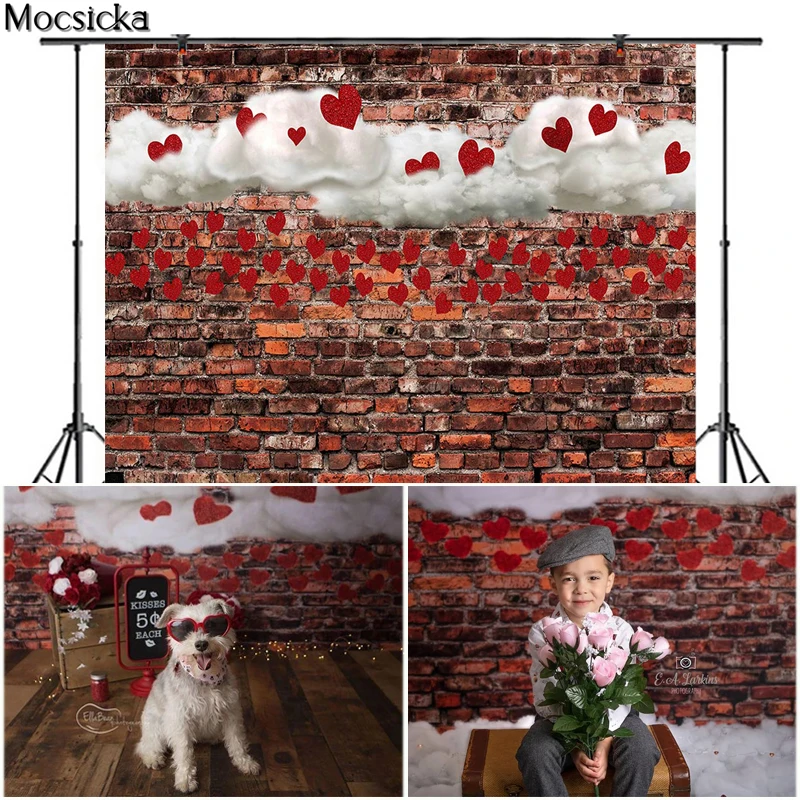 Mocsicka Valentine's Day Red Brick Wall Photography Background Love Cloud Romantic Art Photo Portrait Decoration Props Studio
Mocsicka Valentine's Day Red Brick Wall Photography Background Love Cloud Romantic Art Photo Portrait Decoration Props Studio