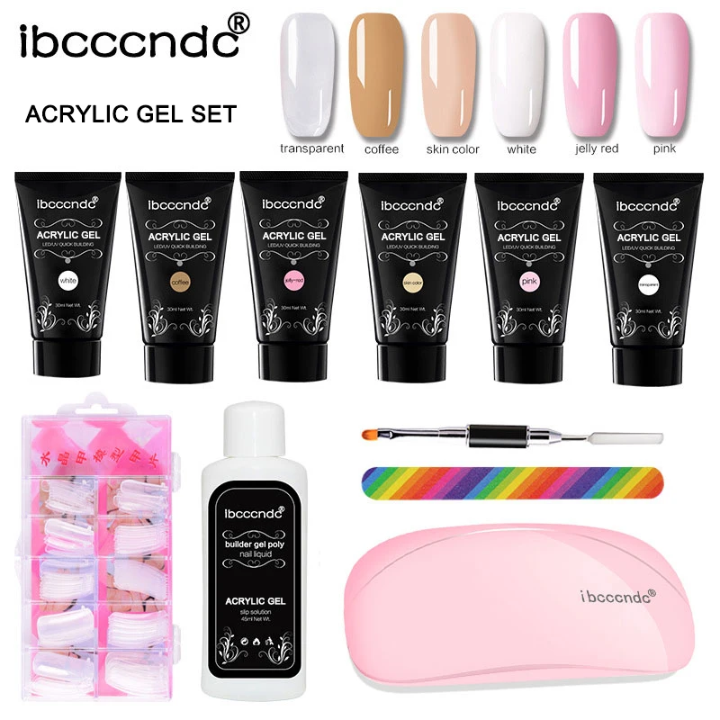 6Pcs 30ml Poly nail gel Kit for Gel Extend Set Soak Off Acrylic Gel polish Set Quick Building UV Builder Gel Nail Art with Lamp
6Pcs 30ml Poly nail gel Kit for Gel Extend Set Soak Off Acrylic Gel polish Set Quick Building UV Builder Gel Nail Art with Lamp