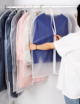 Clothes Garment Dress Clothes Suit Coat Hanging Dust Cover Transparent Wardrobe Storage Bags 1PC
Clothes Garment Dress Clothes Suit Coat Hanging Dust Cover Transparent Wardrobe Storage Bags 1PC