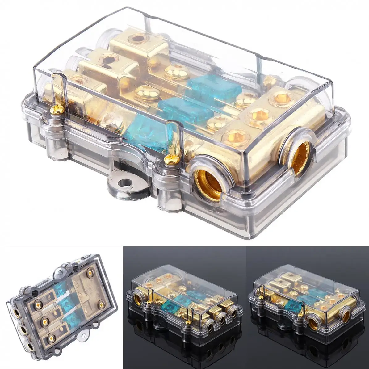 Universal 60A 1 In 3 Ways Copper Plated Car Stereo Audio Power Fuse Holder for Car Boat and Other Vehicles Audio New
Universal 60A 1 In 3 Ways Copper Plated Car Stereo Audio Power Fuse Holder for Car Boat and Other Vehicles Audio New