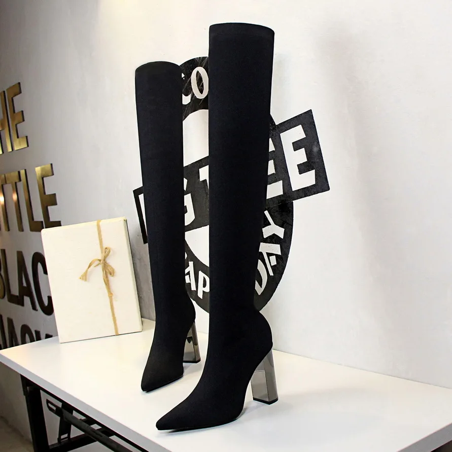 2024 Sexy Slim Thigh High Boots Over-the-knee Boots Metal Heel Knee High Boots Women Long Boots High Heels Bigtree Shoes Women
2024 Sexy Slim Thigh High Boots Over-the-knee Boots Metal Heel Knee High Boots Women Long Boots High Heels Bigtree Shoes Women
