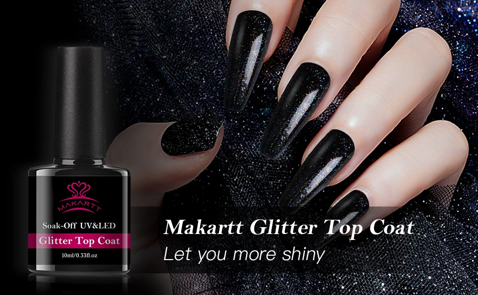 High Gloss Glitter Top Coat - 10ML