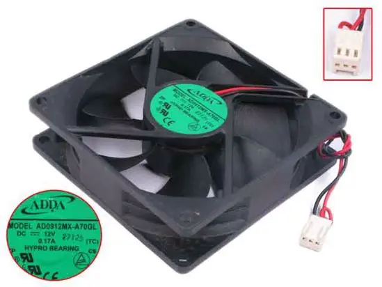ADDA AD0912MX-A70GL DC 12V 0.17A 92x92x25 мм 2-проводной Вентилятор охлаждения сервера
ADDA AD0912MX-A70GL DC 12V 0.17A 92x92x25 мм 2-проводной Вентилятор охлаждения сервера