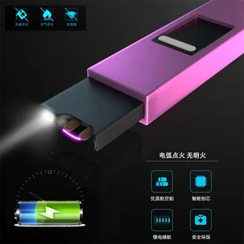 

Portable Plasma Arc Metal Lighter Windproof Electronic USB Lighters Recharge Smoking Electric Cigarette Lighter Gadgets For Men