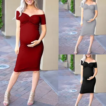Maternity Pregnancy Clothes designer dress women's Fashion Evening Dresses Off Shoulder Split Bodycon Strapless
Maternity Pregnancy Clothes designer dress women's Fashion Evening Dresses Off Shoulder Split Bodycon Strapless