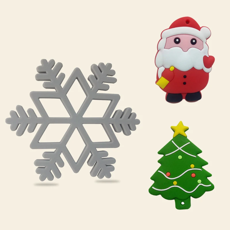 1pc Santa Claus Snowflake Christmas Tree Silicone Teether Silicone Bead Infant Tooth Care Chew Teething Toy Baby Teether
1pc Santa Claus Snowflake Christmas Tree Silicone Teether Silicone Bead Infant Tooth Care Chew Teething Toy Baby Teether