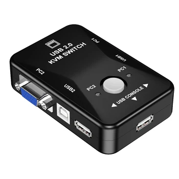 KVM Switch Elaborate Manufacture Prolonged Durable 4 Ports 4 in 1 Out VGA Splitter Box for Keyboard Mouse Monitor
KVM Switch Elaborate Manufacture Prolonged Durable 4 Ports 4 in 1 Out VGA Splitter Box for Keyboard Mouse Monitor