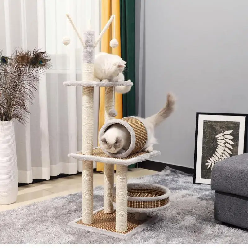 Фото  Cat climbing frame cat nest villa one scratch post homemade diy material pet toy cage | Дом и сад
