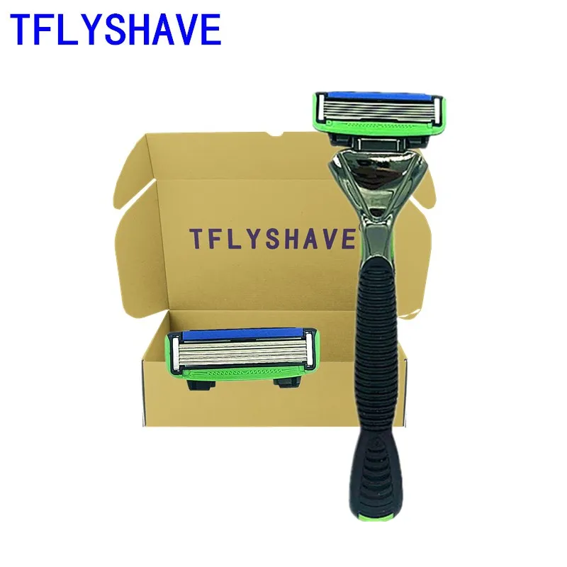 TFLYSHAVE 1 Holder 2pcs Blades Men Shaver Face Care Classical 6 Layer Replaceable Blade Mingshi High Quality Stainless Steel
TFLYSHAVE 1 Holder 2pcs Blades Men Shaver Face Care Classical 6 Layer Replaceable Blade Mingshi High Quality Stainless Steel