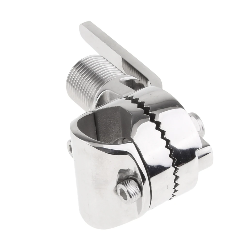 VHF Antenna Ratchet Base Clamp-on Mount 316 Stainless Steel Heavy Duty VHF Antenna Ratchet Base Clamp-on Mount 316 Stainless Steel Heavy Duty