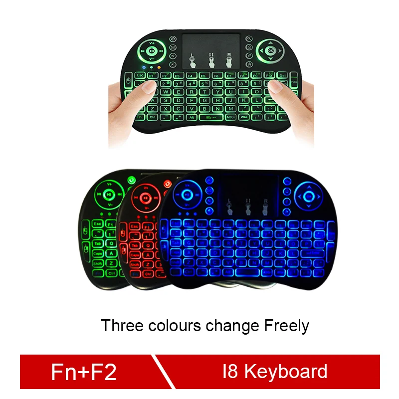 Wireless Mini Backlit Keyboard I8 English Spanish Russian Backlight 2.4GHz Air Mouse Touchpad Backlit For Android TV BOX Mini PC
Wireless Mini Backlit Keyboard I8 English Spanish Russian Backlight 2.4GHz Air Mouse Touchpad Backlit For Android TV BOX Mini PC