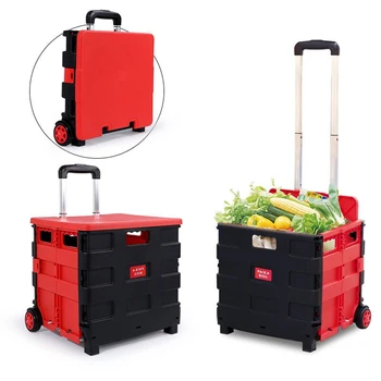 45L Cart Folding Shopping Bag Cart Collapsible Handcart with Lid Portable Rolling Grocery Cart Utility Basket Storage Basket
45L Cart Folding Shopping Bag Cart Collapsible Handcart with Lid Portable Rolling Grocery Cart Utility Basket Storage Basket