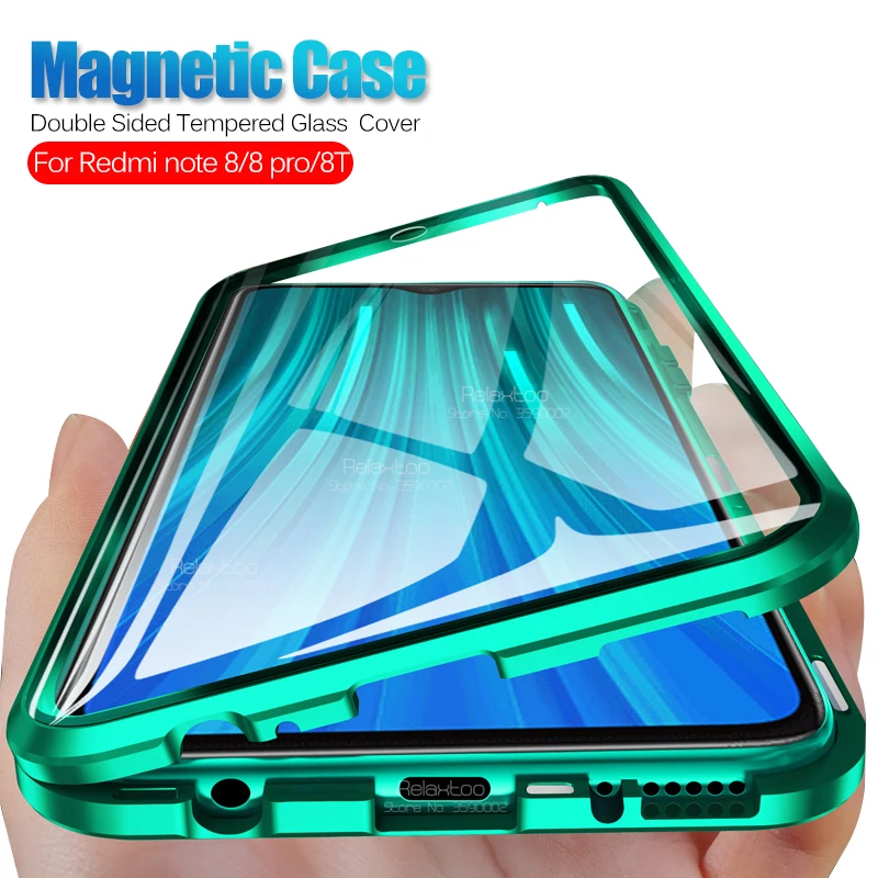 Double Sided tempered Glass case For xiaomi redmi note 8 pro Magnetic Metal Protect Filp Cover xiomi redmi note 8t note8 T coque
Double Sided tempered Glass case For xiaomi redmi note 8 pro Magnetic Metal Protect Filp Cover xiomi redmi note 8t note8 T coque