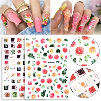 1 Sheet 3D Nail Sticker Red Leaf Colorful Lemon Pattern Nail Sticker Paper Gentle Style DIY Nail Art Decorarion 
1 Sheet 3D Nail Sticker Red Leaf Colorful Lemon Pattern Nail Sticker Paper Gentle Style DIY Nail Art Decorarion