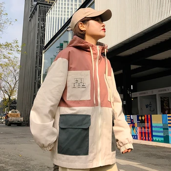 Harajuku Oversized Jacket Women 2019 Autumn Outwear College Style Patchwork Coat Hip Hop Streetwear Loose Hooded Jackets
Harajuku Oversized Jacket Women 2019 Autumn Outwear College Style Patchwork Coat Hip Hop Streetwear Loose Hooded Jackets