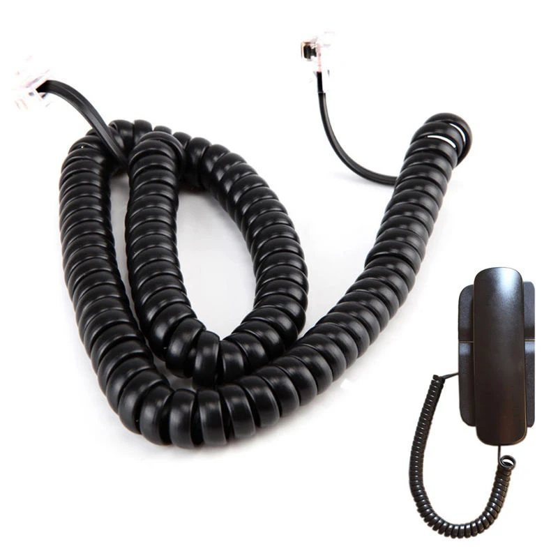 Zestaw słuchawkowy telefoniczny - przedłużacz kręcony kabel RJ10 3M komputer telefoniczny - Wianko - 5