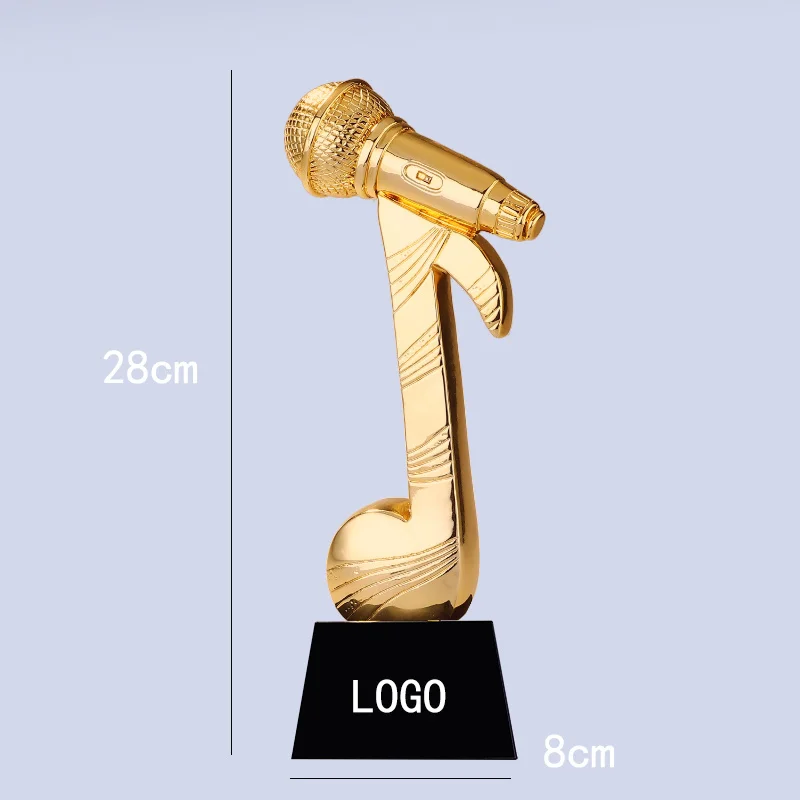 Custom Music Microphone Creative Trophy Custom New Gold-plated Resin Trophy Singing Lecture Host Trophy Organic Material
Custom Music Microphone Creative Trophy Custom New Gold-plated Resin Trophy Singing Lecture Host Trophy Organic Material