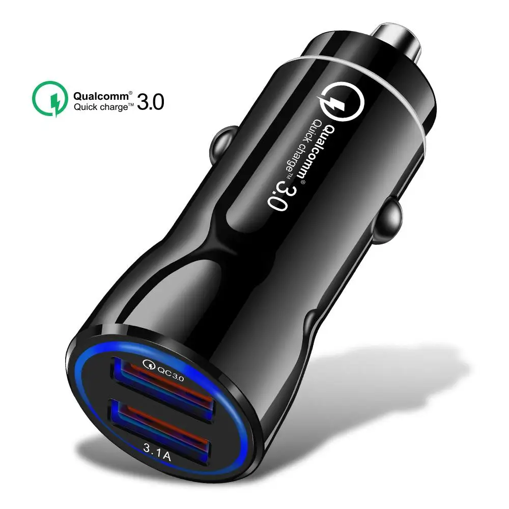 Fast Car Charger Quick Charge 3.0 Dual USB Car Charging for Iphone Xiaomi Huawei Mobile Phone
Fast Car Charger Quick Charge 3.0 Dual USB Car Charging for Iphone Xiaomi Huawei Mobile Phone