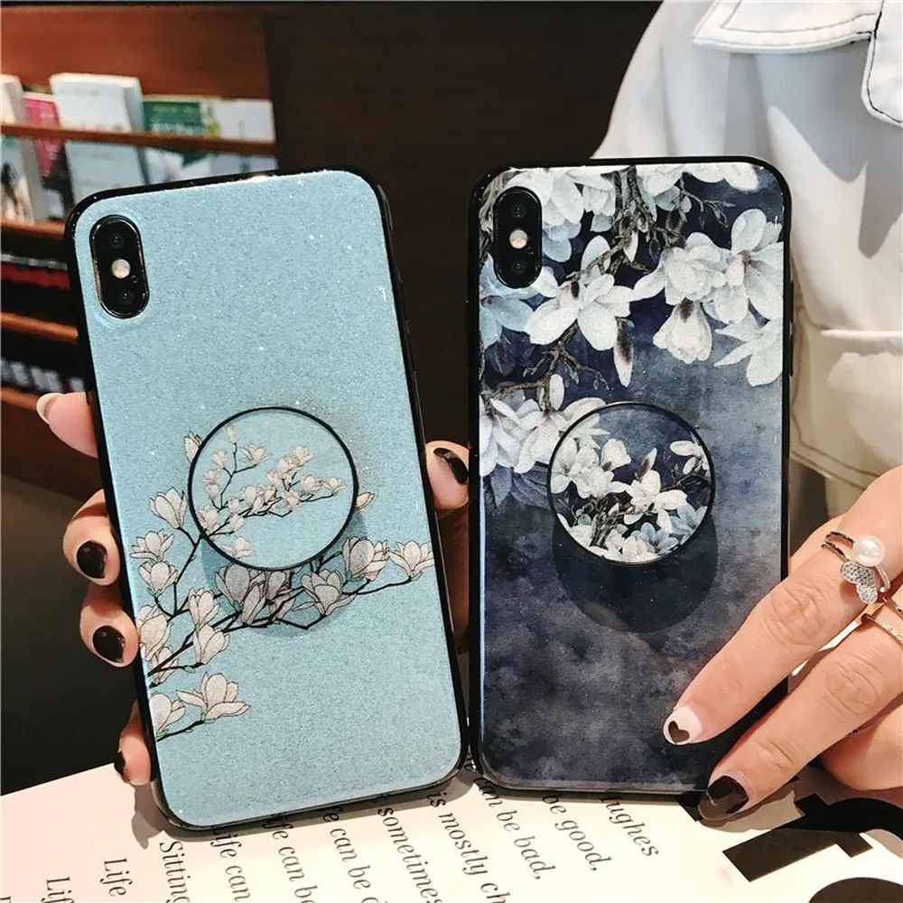 Holder Phone Case for Redmi Note 7 Case Note4 4X 5 Plus 5A 6A Y3 Y2 S2 Glitter Retro Flowers Soft Silicone Cover with Metal Ring
Holder Phone Case for Redmi Note 7 Case Note4 4X 5 Plus 5A 6A Y3 Y2 S2 Glitter Retro Flowers Soft Silicone Cover with Metal Ring