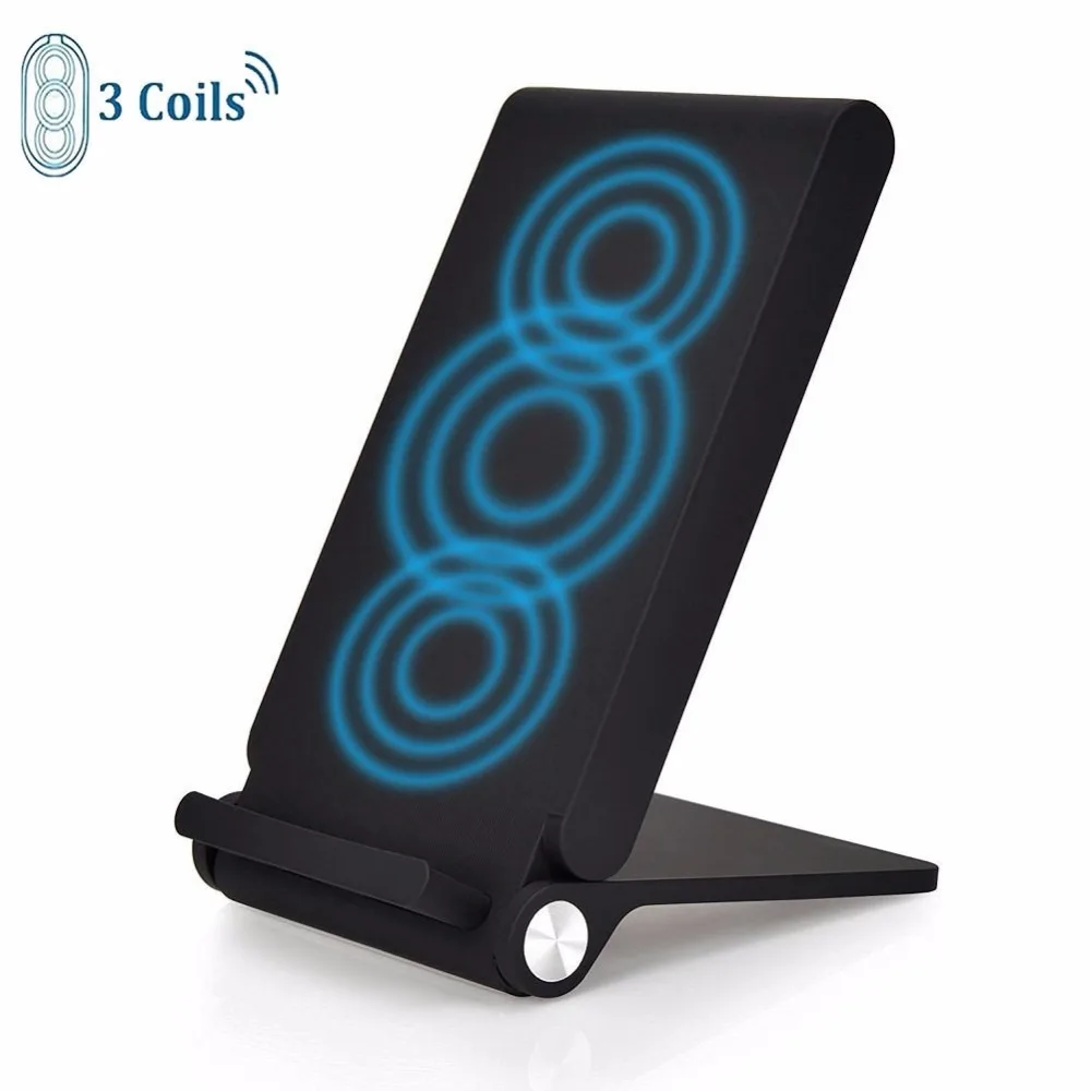 

Qi Wireless Charger Coofun 10W 3 Coils Wireless Charger for Samsung Galaxy S8/+ S9/+ S7 S6 Note 5 Fast Wireless Charging Stand