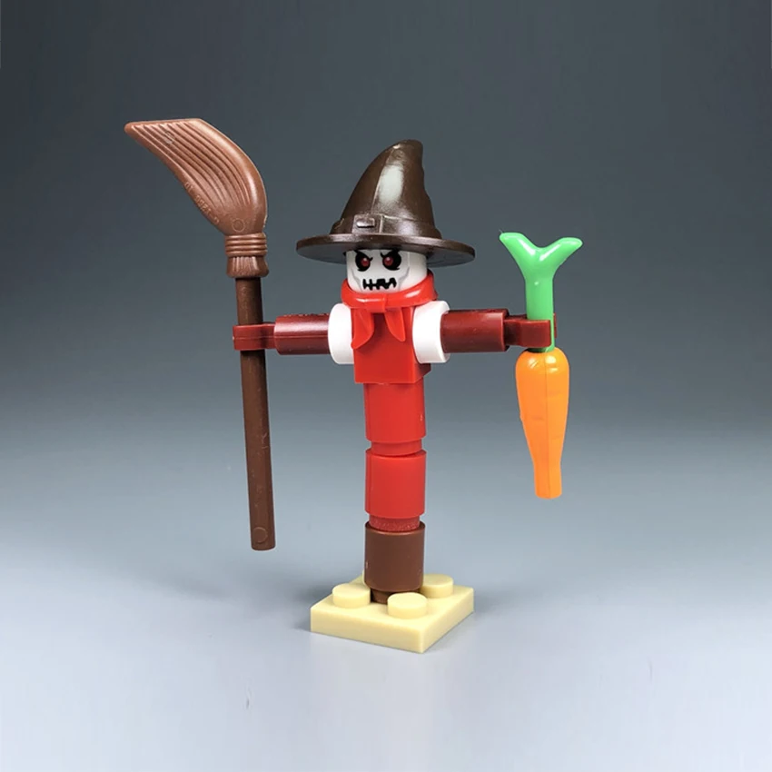 Single Legoings Farm Building Block Scarecrow Halloween Scene MOC Accessories Brick Children DIY Kit Toy Gift (2)