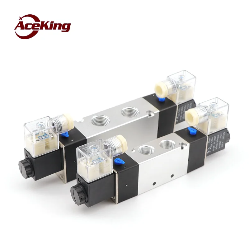 Solenoid valve 4v120-06 / m5/4v220-08/4v320-10/4v420-15 two-bit five-way double-coil pneumatic directional control valve
Solenoid valve 4v120-06 / m5/4v220-08/4v320-10/4v420-15 two-bit five-way double-coil pneumatic directional control valve