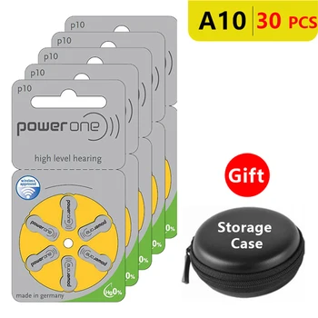 Hearing Aid Batteries Size 10 za Power one,Pack of 30,Yellow Tab PR70 1.4V Type A10 Zinc Air Amplifier Battery p10 with Case
Hearing Aid Batteries Size 10 za Power one,Pack of 30,Yellow Tab PR70 1.4V Type A10 Zinc Air Amplifier Battery p10 with Case