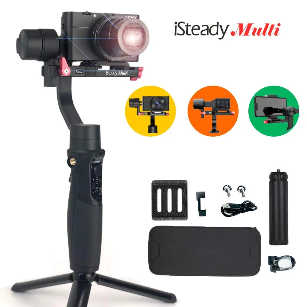 Hohem iSteady Multi 3-Axis Handheld Gimbal Stabilizer Compatible for Sony Compact Camera/Action Camera/Smartphone
Hohem iSteady Multi 3-Axis Handheld Gimbal Stabilizer Compatible for Sony Compact Camera/Action Camera/Smartphone