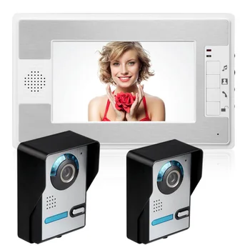 Mountainone Two to One Video Intercom Doorbell kit 2 Cameras with Night Vision 1 Monitor 7" color TFT LCD for Home security
Mountainone Two to One Video Intercom Doorbell kit 2 Cameras with Night Vision 1 Monitor 7" color TFT LCD for Home security