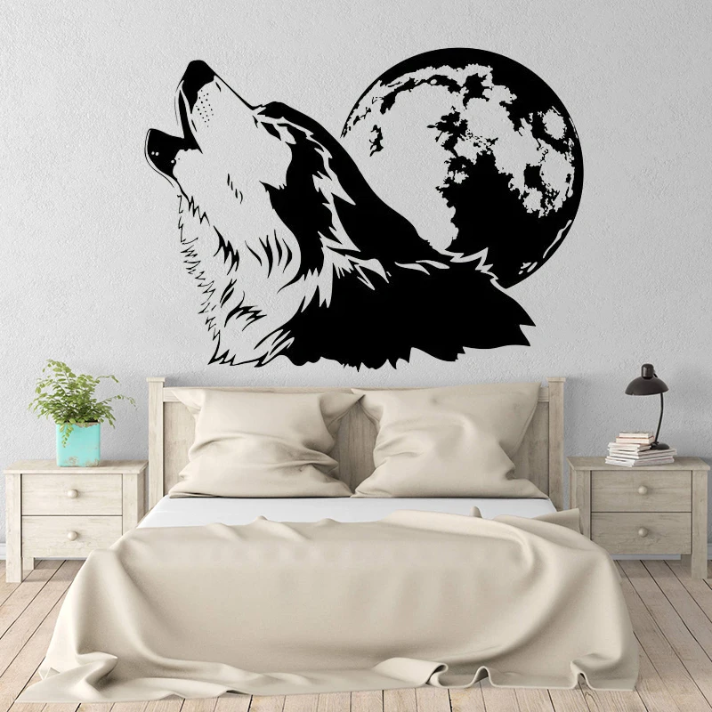Howling Wolf Wall Decals Poster With Full Moon Vinyl Stickers Art Home Decor For Livingroom Bedroom Removable Murals DW10772
Howling Wolf Wall Decals Poster With Full Moon Vinyl Stickers Art Home Decor For Livingroom Bedroom Removable Murals DW10772