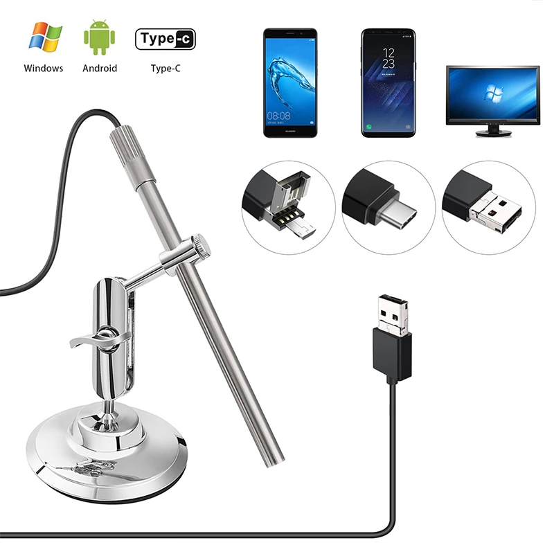 3 In 1 Digital Microscope 1080P USB Endoscope Camera 8 Leds IP67 1.0 mp 200X magnification Stand Magnifier Windows Android MAC
3 In 1 Digital Microscope 1080P USB Endoscope Camera 8 Leds IP67 1.0 mp 200X magnification Stand Magnifier Windows Android MAC