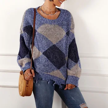 Fashion Women Sweaters Long Sleeve Pullovers Casual Loose Female O-Neck Sweater Autumn Winter Hand Knitted 
Fashion Women Sweaters Long Sleeve Pullovers Casual Loose Female O-Neck Sweater Autumn Winter Hand Knitted