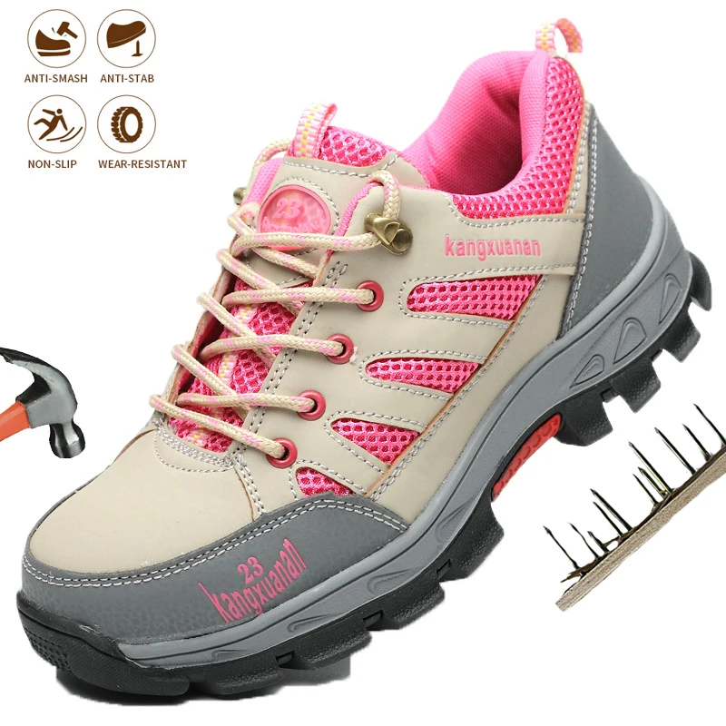 Women Safety Work Shoes Steel Toe Cap Anti-Puncture Anti-Smashing Boots Breathable Four Seasons/Cotton Protective Sneakers
Women Safety Work Shoes Steel Toe Cap Anti-Puncture Anti-Smashing Boots Breathable Four Seasons/Cotton Protective Sneakers