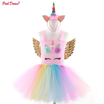POSH DREAM Kids Unicorn Party Dress for Girls Pastel Lol Girl Costume Knee Length Flower Pony Pattern Unicorn Toddler Dress
POSH DREAM Kids Unicorn Party Dress for Girls Pastel Lol Girl Costume Knee Length Flower Pony Pattern Unicorn Toddler Dress