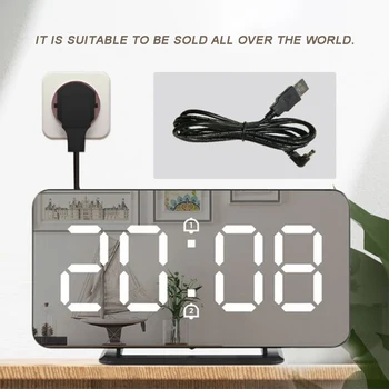 Digital Alarm Clock LED Mirror Electronic Clocks Multifunction Large LCD Display Digital Table Clock with Temperature Calendar
Digital Alarm Clock LED Mirror Electronic Clocks Multifunction Large LCD Display Digital Table Clock with Temperature Calendar