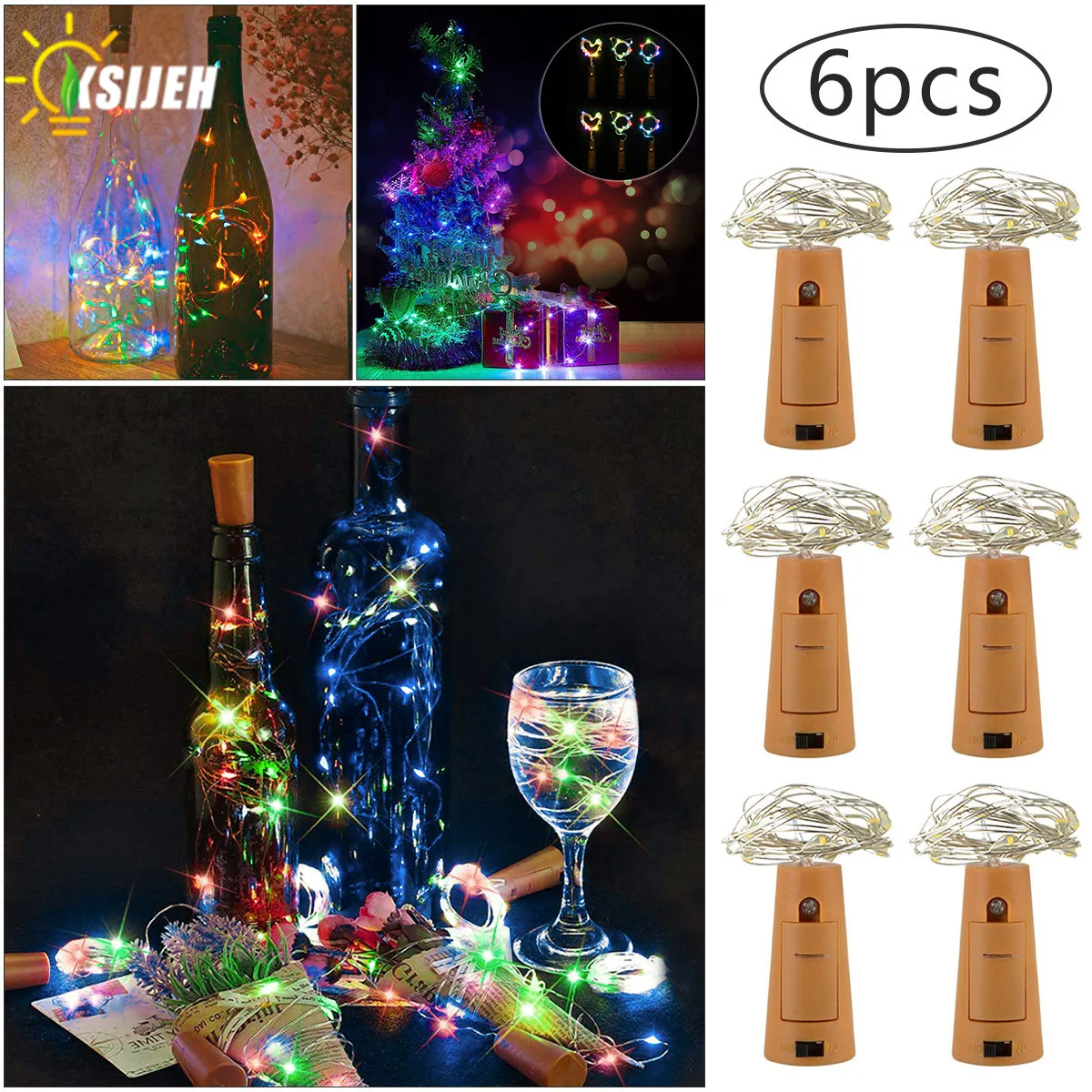 6pcs 2M 20LED String Light Cork Wine Bottle Light LED Lights Decoration For Bedroom Christmas Birthday Party Fairy String Lamp
6pcs 2M 20LED String Light Cork Wine Bottle Light LED Lights Decoration For Bedroom Christmas Birthday Party Fairy String Lamp