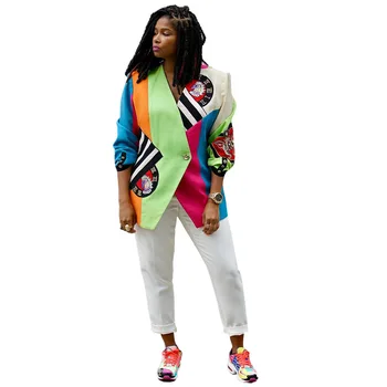 Personalized design blazer Fashion contrast splicing multicolor office women casual Europe and the United States fashion contras
Personalized design blazer Fashion contrast splicing multicolor office women casual Europe and the United States fashion contras