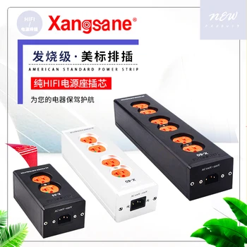 

Xangsane xiangshen aluminum alloy fever hifi audio panel plug American standard power socket wiring board socket power strip