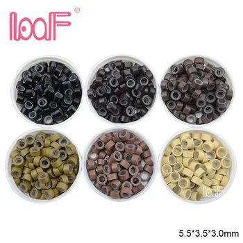 LOOF 1000pcs 5.5*3.5*3.0mm Aluminium Silicone Micro Rings Human Hair Extension Links Beads for Loop I Tip U Tip Hair Salon Tools
LOOF 1000pcs 5.5*3.5*3.0mm Aluminium Silicone Micro Rings Human Hair Extension Links Beads for Loop I Tip U Tip Hair Salon Tools