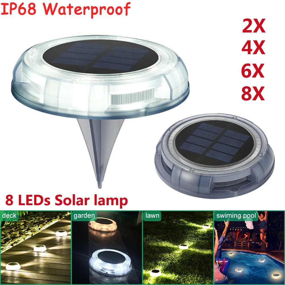 Waterproof LED Solar Lawn Light Ground Lights Outdoor In-ground Solar Lights for Landscape, Walkway, Lawn, Steps Decks Etc
Waterproof LED Solar Lawn Light Ground Lights Outdoor In-ground Solar Lights for Landscape, Walkway, Lawn, Steps Decks Etc