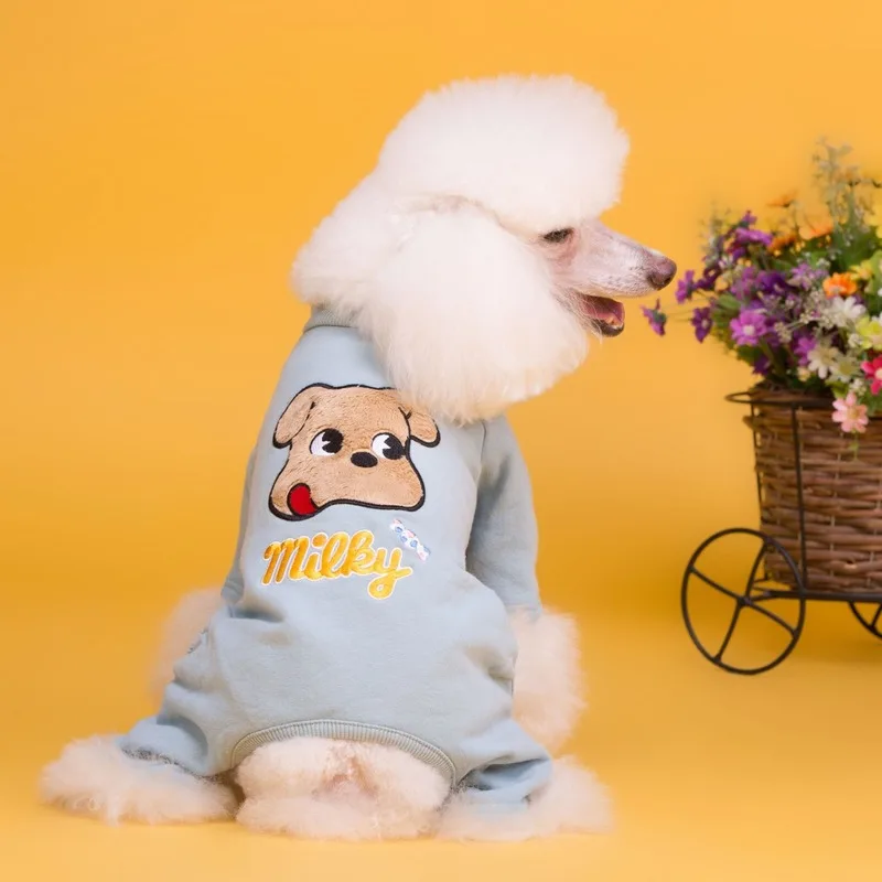 Elastic Cotton Winter Clothes for Dogs Pupreme Small Breeds Dog Costume for Poodle Bichon Teddy French Bulldog Four-legged Suit 
Elastic Cotton Winter Clothes for Dogs Pupreme Small Breeds Dog Costume for Poodle Bichon Teddy French Bulldog Four-legged Suit
