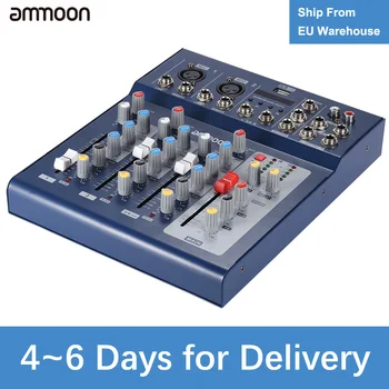 ammoon F4-USB 3 Channel Digital Mic Line Audio Mixing Mixer Console with 48V Phantom Power for Recording DJ Music
ammoon F4-USB 3 Channel Digital Mic Line Audio Mixing Mixer Console with 48V Phantom Power for Recording DJ Music