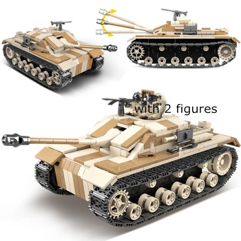New 721pcs WW2 Germany Assault III Tank Building Blocks Model Bricks WW2 Army Police Soldier Figures Toys Gifts
New 721pcs WW2 Germany Assault III Tank Building Blocks Model Bricks WW2 Army Police Soldier Figures Toys Gifts