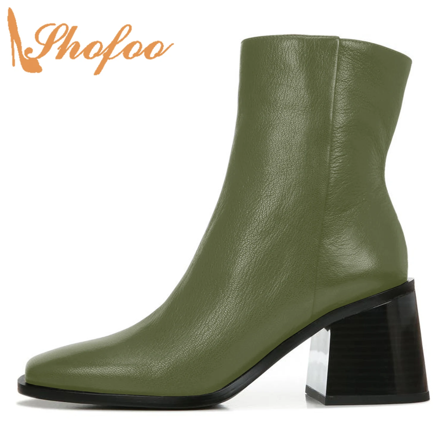 Olive Green High Chunky Heels Women Ankle Boots Square Toe Zipper Booties Ladies Autumn Mature Shoes Large Size 42 43 Shofoo
Olive Green High Chunky Heels Women Ankle Boots Square Toe Zipper Booties Ladies Autumn Mature Shoes Large Size 42 43 Shofoo