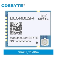 SI24R1 2.4GHz Wireless rf Module PA LNA Power Amplifier CDEBYTE E01C-ML01SP4 SPI SMD Transmitter Receiver for Arduino nRF24L01
SI24R1 2.4GHz Wireless rf Module PA LNA Power Amplifier CDEBYTE E01C-ML01SP4 SPI SMD Transmitter Receiver for Arduino nRF24L01